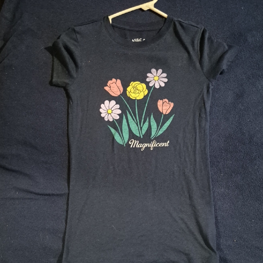 Aeropostale Kids Black Floral T-Shirt